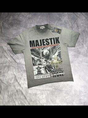Distressed Acid Wash Graphic Tee - Motorcycle & Eagle Streetwear Shirt Sizes S-L